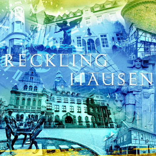 Recklinghausen Collage blau