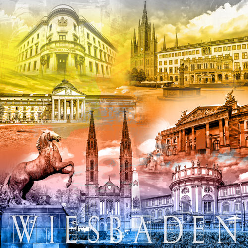 Wiesbaden Collage Regenbogen
