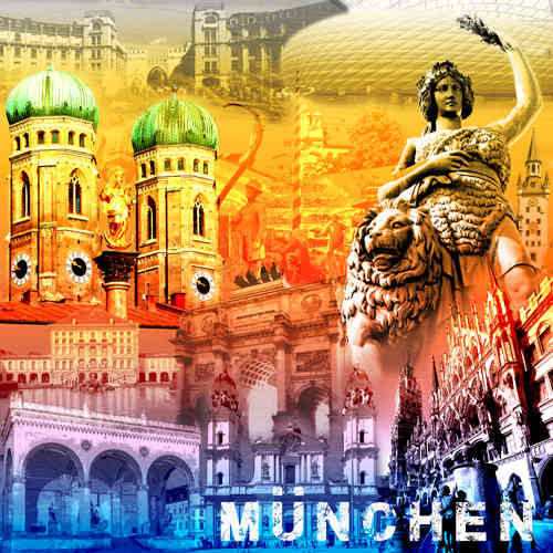 München Collage regenbogen