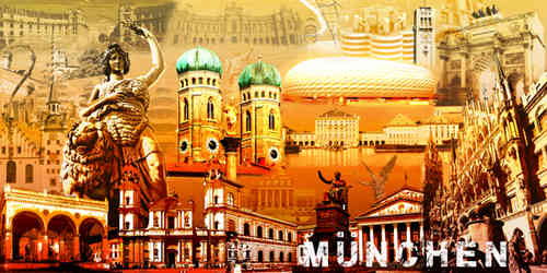 München Collage braun quer