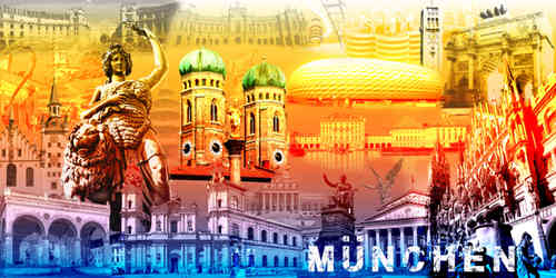 München Collage Regenbogen quer